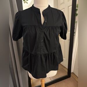 Wayf Black Button-Up Blouse
